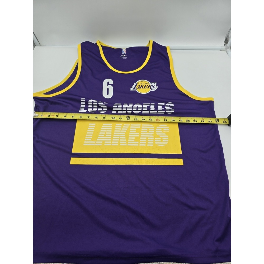 LOS ANGELES LAKERS Lebron 6 James Summer Tank Top jersey men's XXL NBA - Picture 5 of 15